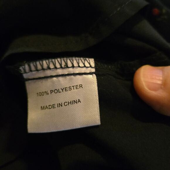 Jessakae Black Blue Floral Midi Dress Women's Small Ruffle Hem Short Sleeve Zip - Picture 4 of 9